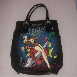 Never Used Ed Hardy Audigier Handbag Purse